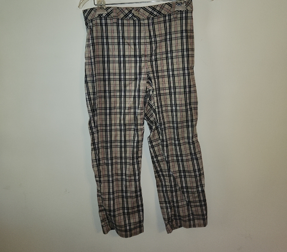 G.H. Bass & Co. Women's Plaid Capris- Black, White, and Tan